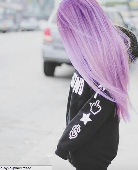 clip in hair extensions-hair-colour-purple