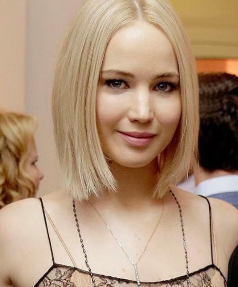 clip in hair extensions-jennifer-lawrence-straight-bob